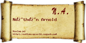 Náthán Arnold névjegykártya