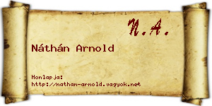Náthán Arnold névjegykártya